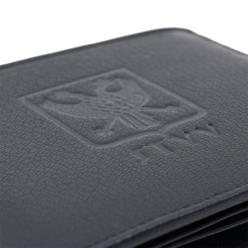 Portefeuille zwart leer met logo STVV